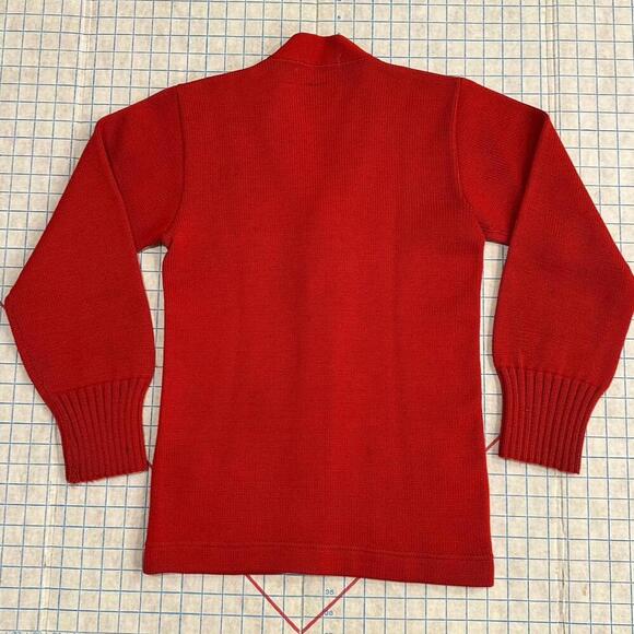 Vintage Imperial Cardigan Mens Size 38 1940s 1950s Made in USA Distressed Red - Picture 12 of 15
